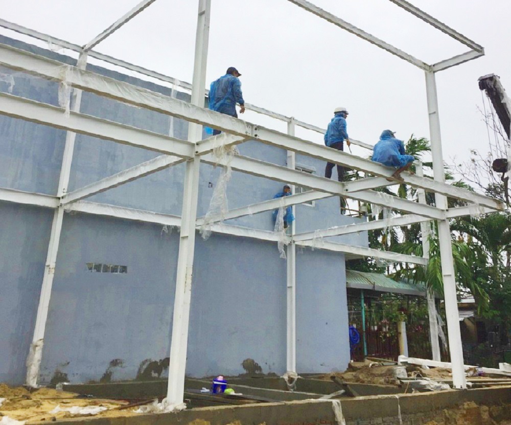Lắp dựng nhà thép tiền chế tại Đà Nẵng - NQD