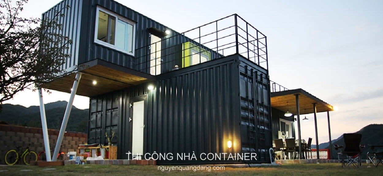 Văn phòng container, nhận gia công xây dựng nhà container 1 tầng